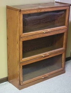 lot 19A image: Vintage 3 Cabinet Barrister Bookcase A