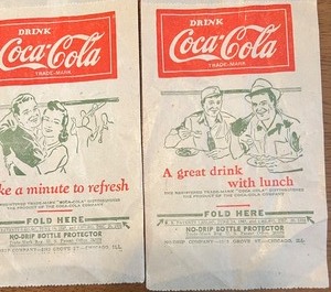 lot 21 image: Vintage COCA-COLA No-Drip Bottle Protector - QTY 3 with FREE SHIPPING