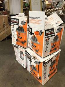 Lot of Assorted WetDry Shop Vacs Various Models Sizes and Conditions Customer Returns See Pictures