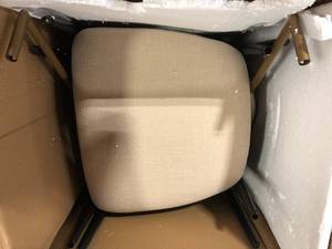 Acme Furniture Jaramillo Beige Fabric & Black Finish Side Chair Set of 2  Customer Returns See Pictures