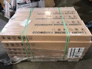 25 Boxes of  MSI Baker Cove 9 mm T x 7 in. W x 48 in. L Engineered Hardwood Flooring (23.37 sq. ft.case) Customer Returns See Pictures
