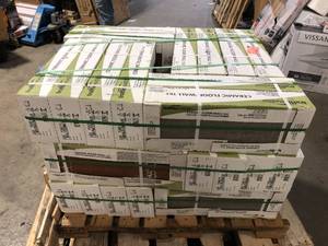 34 Boxes of TrafficMaster Glenwood Fog 7 in. x 20 in. Ceramic Floor and Wall Tile (392.04 sq. ft.  pallet)  Customer Returns See Pictures