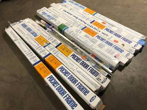 Lot of Assorted Johnson Universal Pocket Door Frame Customer Returns See Pictures