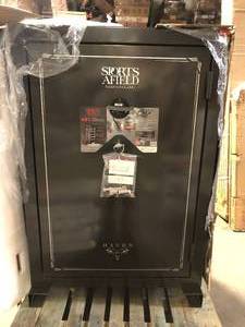 Sports Afield Haven 48-Gun Fire and Waterproof Electronic Lock Gun Safe, Metal Gray Gloss Metallic Finish  Customer Returns See Pictures