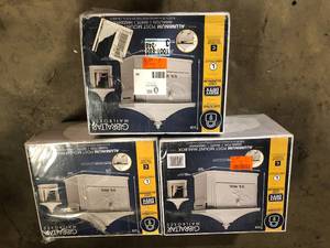 Lot of Architectural Mailboxes Hamilton Premium, White, Large, Locking, Aluminum, Post Mount Mailbox Customer Returns See Pictures