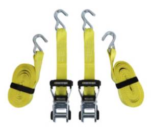 lot 31 image: SMARTSTRAPS Commercial-Grade RatchetX J-Hook Tie-Down, 14ft. x 1 12in., 2 Pack, 5,000-Lb. Breaking Strength, Model# 159