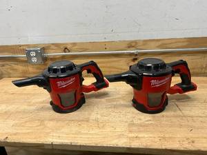 lot 74 image: MILWAUKEE Lot of 2- M18 Compact Vacuums (Tool Only)
