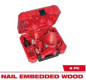 lot 22 image: MILWAUKEE BIG HAWG Carbide Hole Saw Kit (8-Piece)