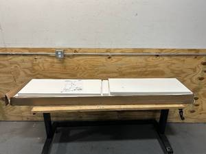 lot 113 image: 36 Storage Cabinet- White- missing hardware