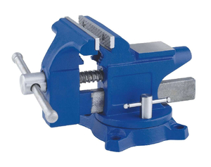 lot 28 image: IRWIN 4.5 Steel Workshop Bench Vise Swivel Base (02272418)