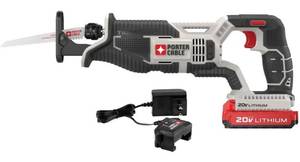 lot 11 image: PORTER-CABLE 20V MAX Cordless Reciprocating Saw Kit (2 Ah) (02272440)