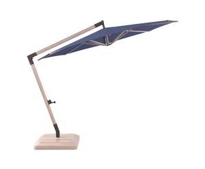 lot 10A image: ALLEN  ROTH 11-ft Commercial Navy Slide-tilt Offset Patio Umbrella with Base (Retails for $898)