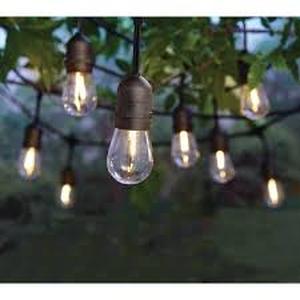 lot 6 image: Hampton Bay 12-Light 24 ft. IndoorOutdoor String Light with S14 Single Filament LED Bulbs