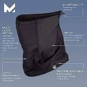 lot 118 image: Set of 4 All-Season Adjustable Neck Gaiter-Black