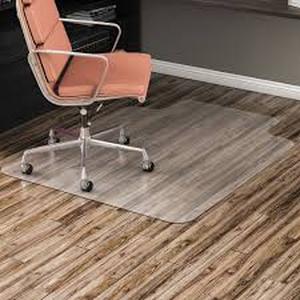 lot 121 image: All Day Use Non-studded Chair Mat For Hard Floors, 36 x 48, Lipped, Clear