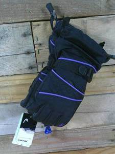 lot 109 image: Head Junior Ski SNOWBOARD Winter Gloves, Black & Purple (Large)