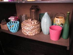 lot 49 image: Assortment of decorative vases and keepsake containers