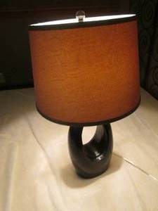 lot 74 image: Marvelous Modern black Table lamp with shimmery lampshade
