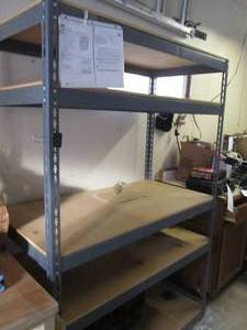 lot 219 image: 6 tall shop shelf...