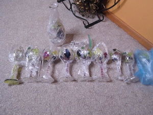 lot 161 image: Hand painted grapevine stemware set with matching carafe