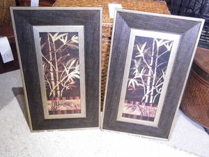 lot 198 image: Asian themed wall art with decorative frame