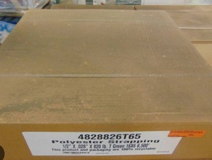 PAC Strapping 12 x .028 Dry Green General Purpose Machine Grade Polyester Strapping, 6500 Length 4828826T65