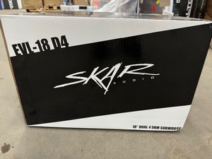 NEW SKAR AUDIO EVL-18 D4 2500W MAX POWER 18 DUAL 4OHM COMPETITION CAR SUBWOOFE