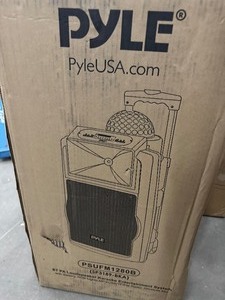 Pyle Wireless Portable PA Speaker System - 700 W Battery Powered Rechargeable Sound Speaker and Microphone Set with Bluetooth MP3 USB Micro SD FM Radio AUX 14 DJ lights