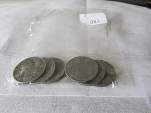 6 Steel Wheat Cents