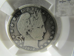 1912 S Barber Half Dollar