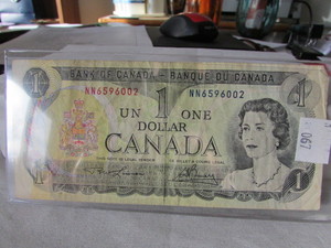 1973 Canadian One Dollar Note