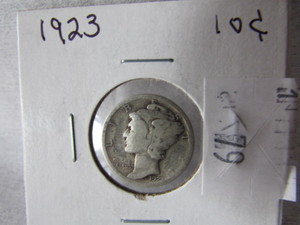 1923 Mercury Dime