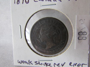 1870 Canadian One Cent