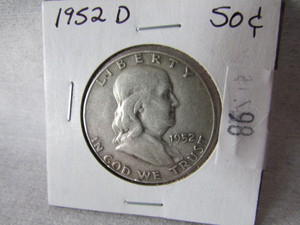 1952 D Franklin Half Dollar