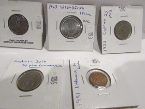 5 Foreign Coins