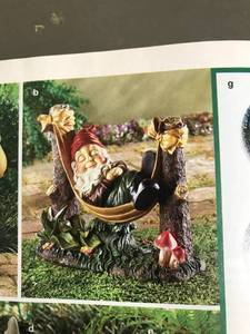 lot 2 image: Slumbering Gnome Garden Statue Polyresin 12 x 5 x 10 - New in box