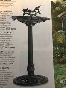 lot 42 image: Verdigris Birdbath - New in Box - Some assembly required - 19 diameter x 33 high