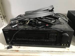 lot 98 image: Sony Receiver, TDK Digital Audio CD Recorder, Motorola Cable Box.