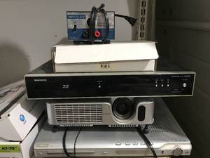 lot 99 image: Phillips DVD Player, Hitachi Projector, Magnavox DVD Player, Digital Antenna, Bentley Power Supply, TV Wall Mount & Power Supply