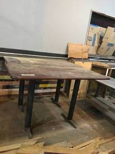 lot 214 image: 2 High Top Bar Tables - 30 inches & 65 inches
