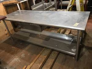 lot 215 image: Stainless Steel RestaurantBar Table