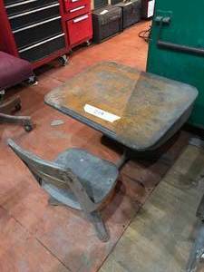 lot 219 image: Antique School Desk