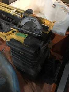 lot 243 image: 5 Dewalt Empty Toolboxes and 2 Dewalt Power tools - Condition Unknown
