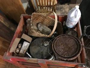 lot 282 image: Cart of Paint, Stain, and misc liquids