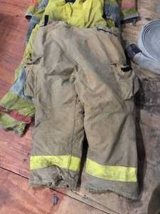 lot 297 image: 5 Pairs of Fire Fighter Pants w Suspenders