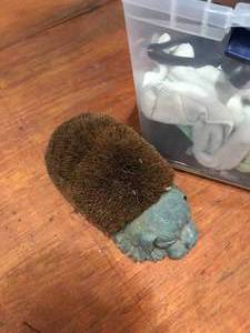 lot 346 image: Miscellaneous house items, Glass Plate, Shoe scrubber