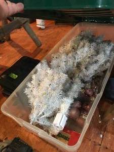 lot 393 image: Christmas Decorations & Christmas Tree
