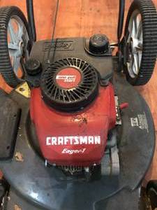 lot 420 image: Craftsman 5 horse 22inch push mower.