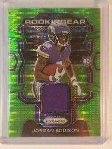 lot 2 image: Jordan Addison Rookie Gear Relic 2023 Panini Prizm
