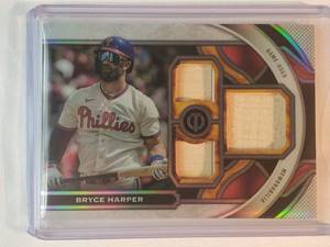 lot 8 image: Bryce Harper 2023 Topps Triple Relic No. TR-BH, Numbered 57199
